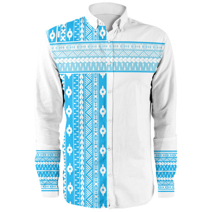 Fiji Long Sleeve Shirt Fijian Makare And Tapa Design