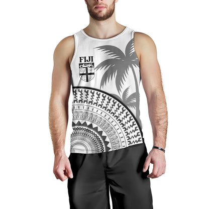 Fiji Custom Personalised Tank Top Fijian Masi Palm Curve Style