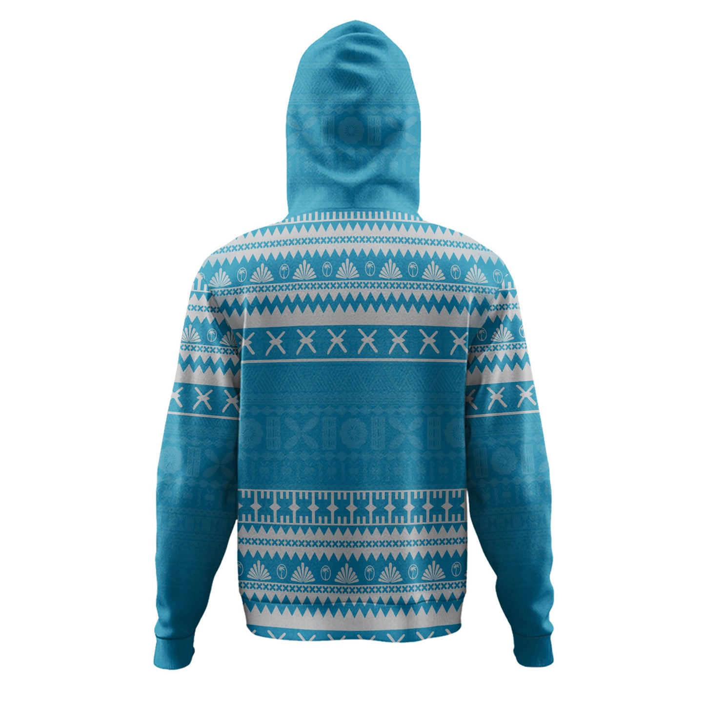 Fiji Hoodie Fijian Masi Pattern Palm Style
