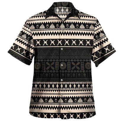 Fiji Hawaiian Shirt Fijian Masi Pattern Palm Style