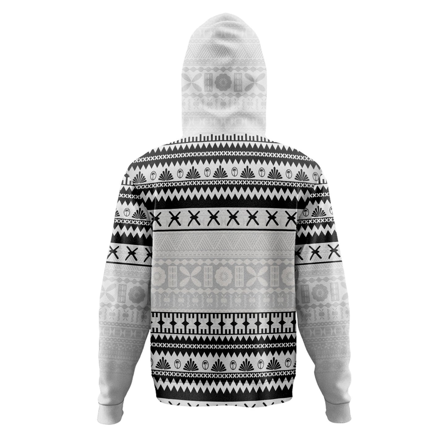 Fiji Hoodie Fijian Masi Pattern Palm Style