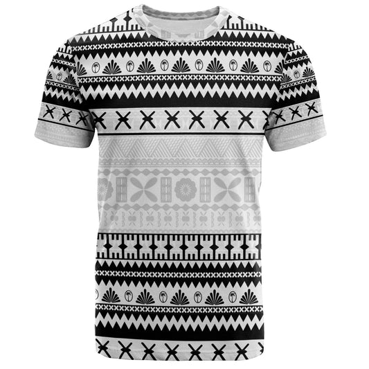 Fiji T-Shirt Fijian Masi Pattern Palm Style