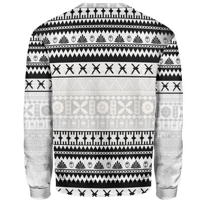 Fiji Sweatshirt Fijian Masi Pattern Palm Style