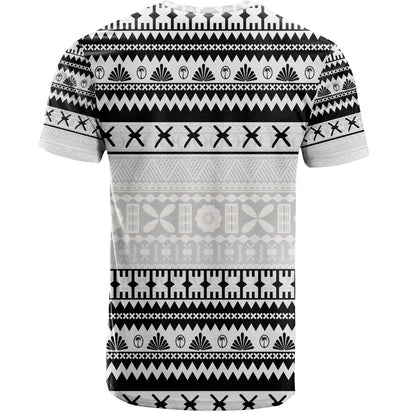 Fiji T-Shirt Fijian Masi Pattern Palm Style