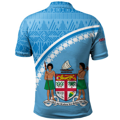Fiji Custom Personalised Polo Shirt Fijian Masi Patterns Curve Style