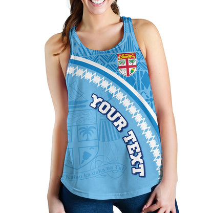 Fiji Custom Personalised Women Tank Fijian Masi Patterns Curve Style
