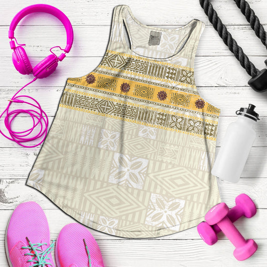 Fiji Women Tank Fijian Masi Tapa Design