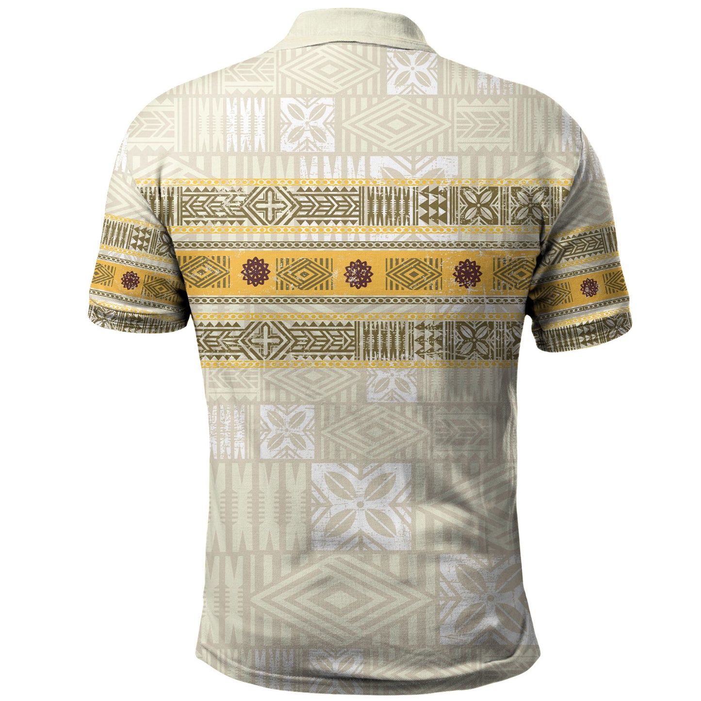 Fiji Polo Shirt Fijian Masi Tapa Design