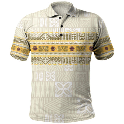 Fiji Polo Shirt Fijian Masi Tapa Design