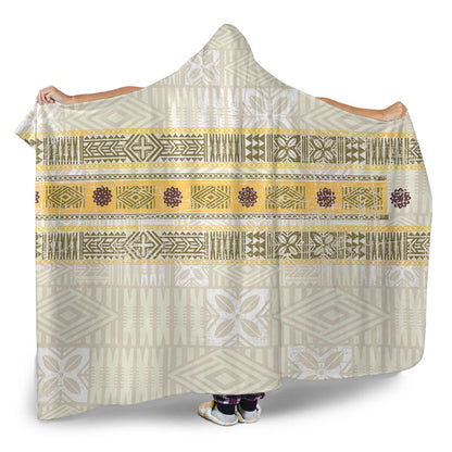 Fiji Hooded Blanket Fijian Masi Tapa Design