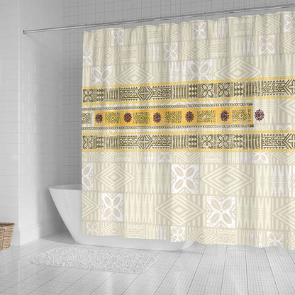 Fiji Shower Curtain Fijian Masi Tapa Design