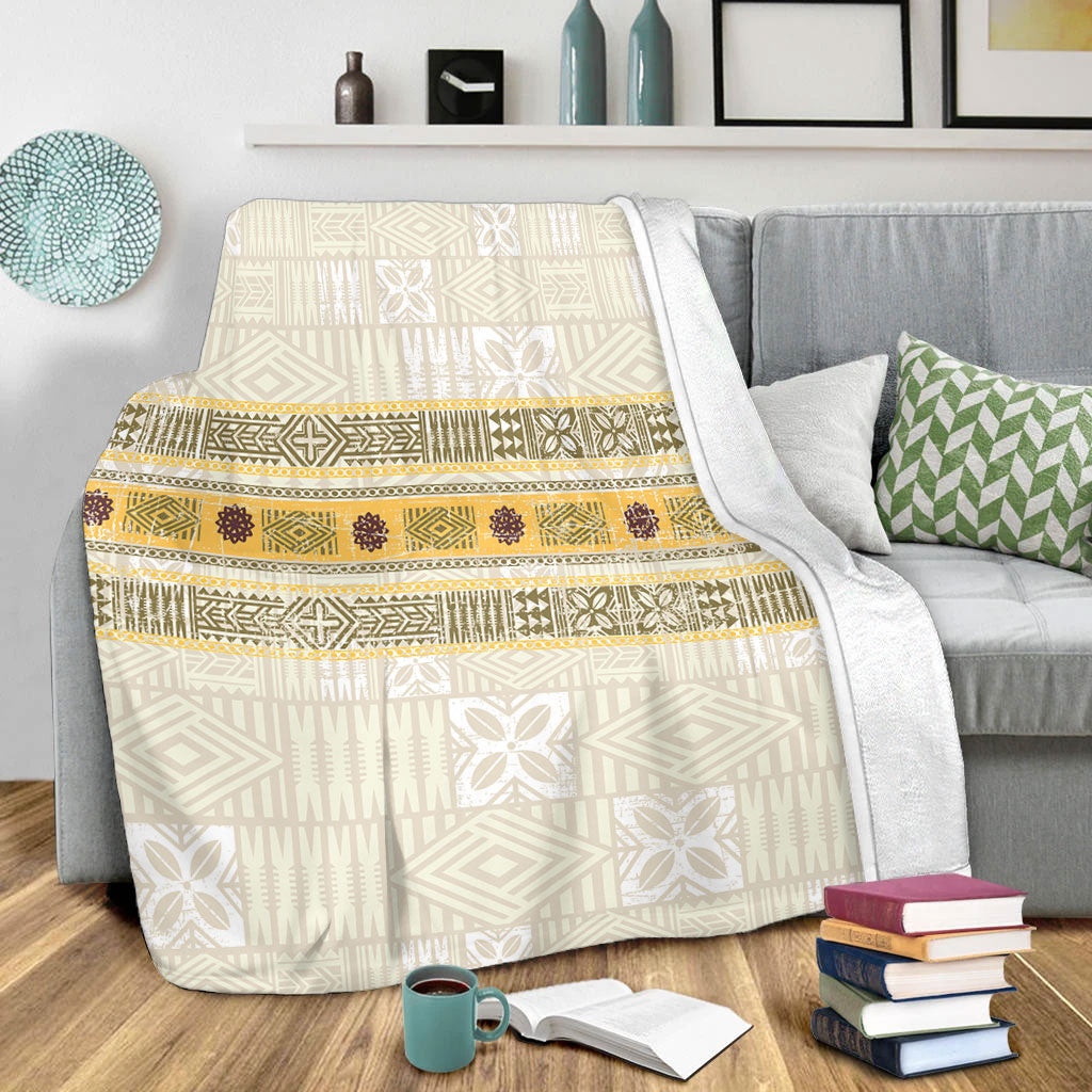Fiji Premium Blanket Fijian Masi Tapa Design