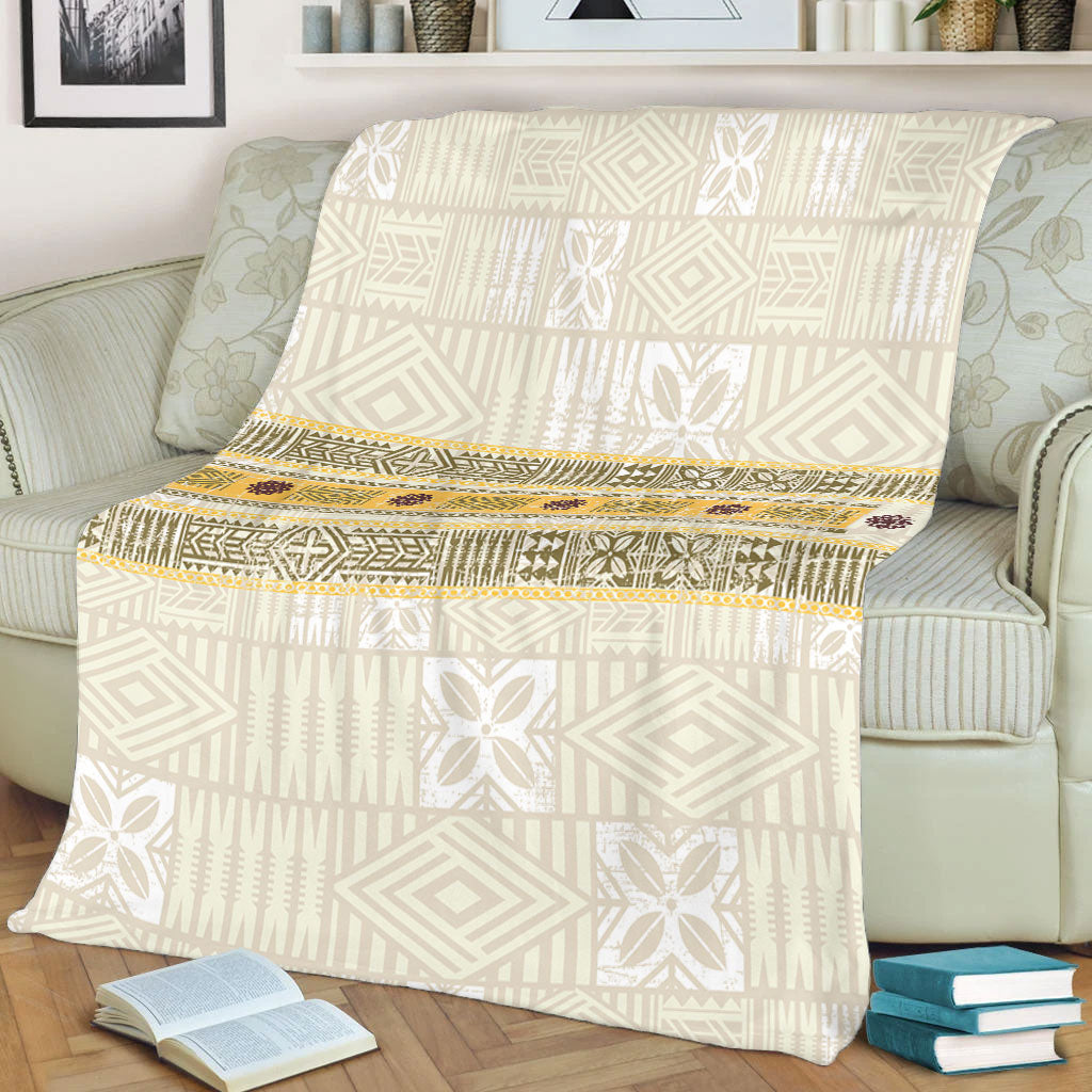 Fiji Premium Blanket Fijian Masi Tapa Design