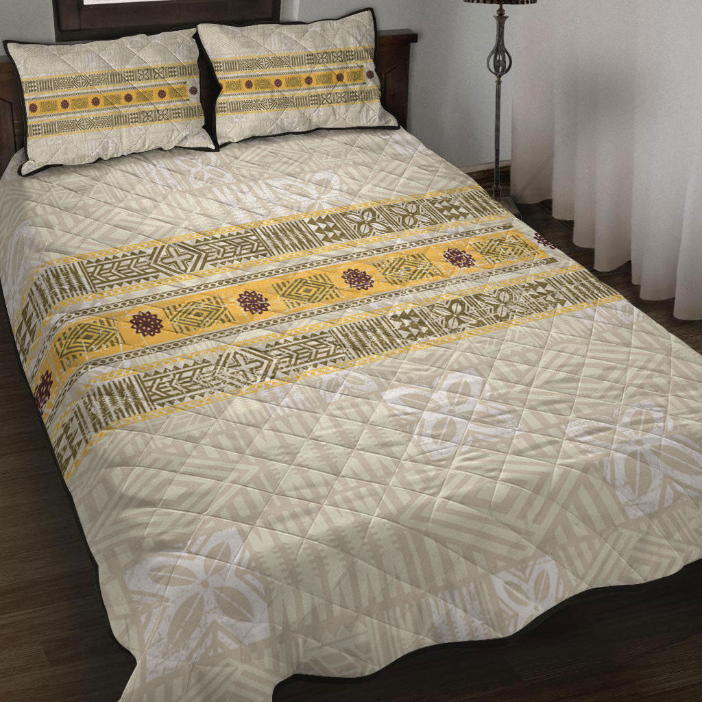 Fiji Quilt Bed Set Fijian Masi Tapa Design