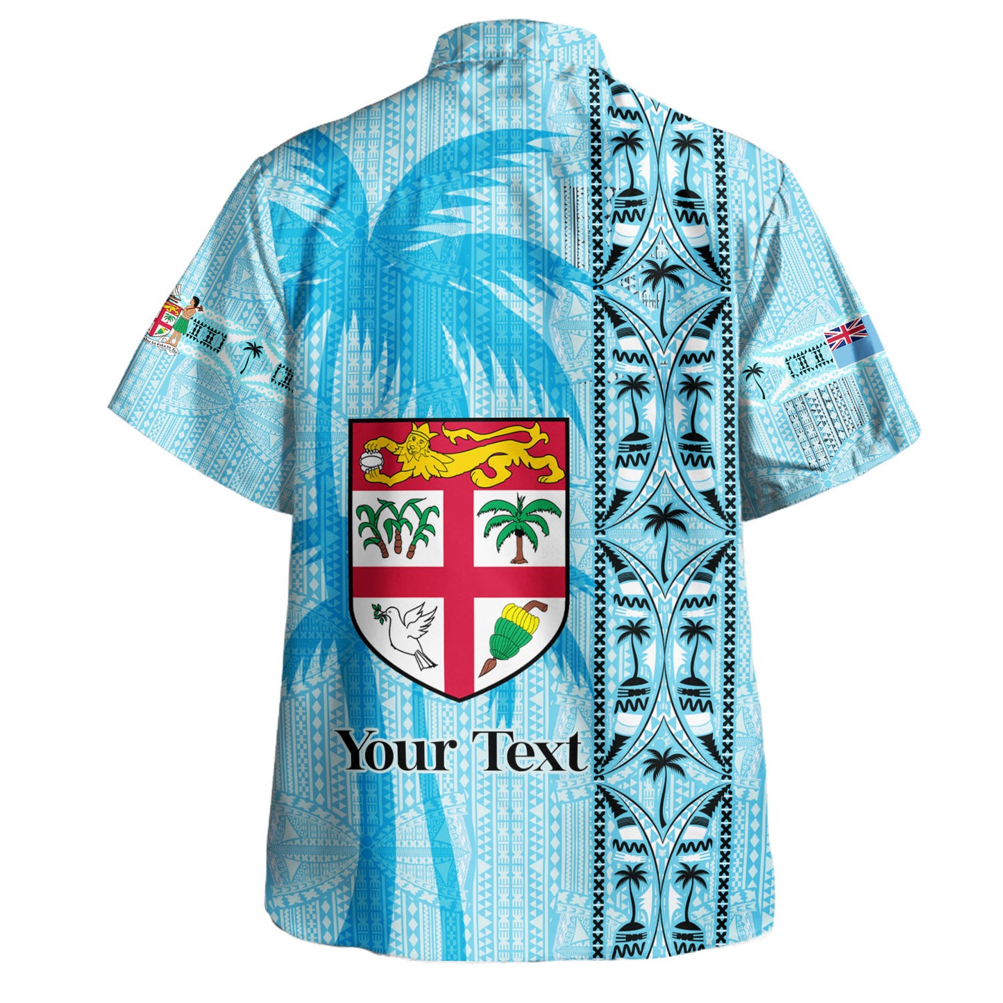Fiji Hawaiian Shirt Fiji Rugby Tapa Palms Tree Designs