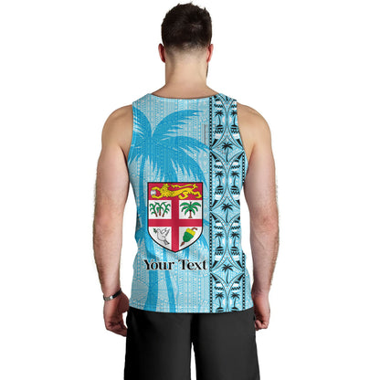 Fiji Custom Personalised Tank Top Fijian Tapa Palms Designs
