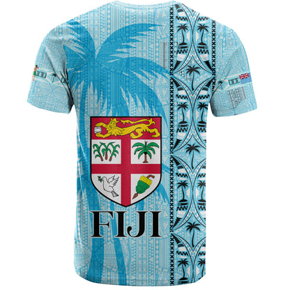 Fiji Custom Personalised T-Shirt Fijian Tapa Palms Designs