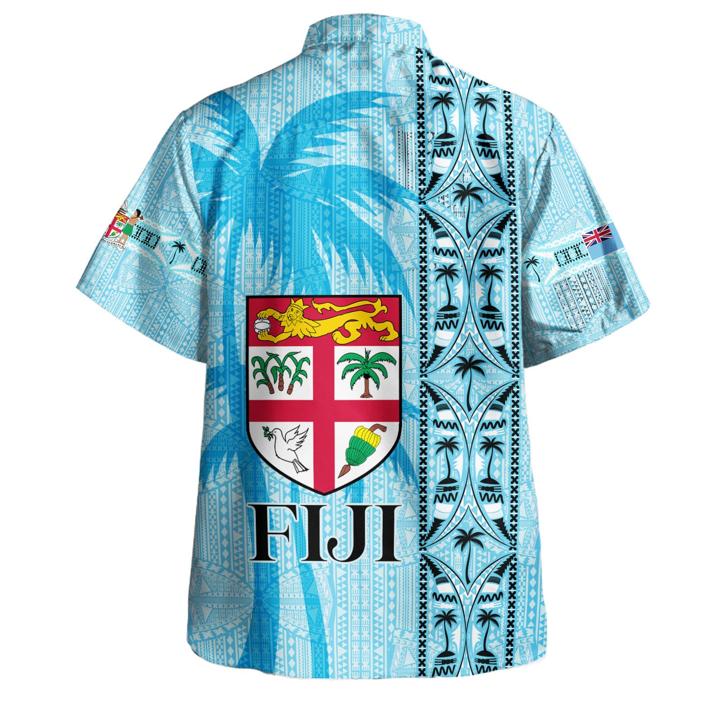Fiji Hawaiian Shirt Fiji Rugby Tapa Palms Tree Designs