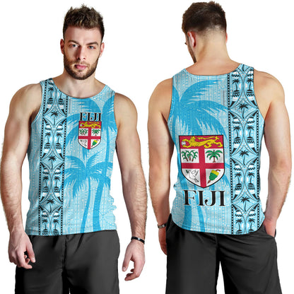 Fiji Custom Personalised Tank Top Fijian Tapa Palms Designs