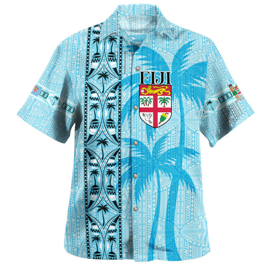 Fiji Custom Personalised Hawaiian Shirt Fijian Tapa Palms Designs