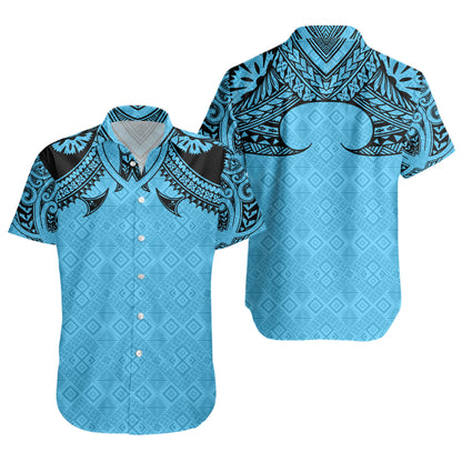 Fiji Short Sleeve Shirt Fijian Masi Pacific Tribal Designs