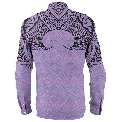 Fiji Long Sleeve Shirt Fijian Masi Pacific Tribal Designs