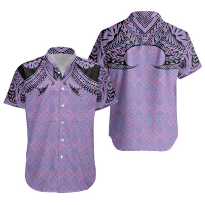 Fiji Short Sleeve Shirt Fijian Masi Pacific Tribal Designs