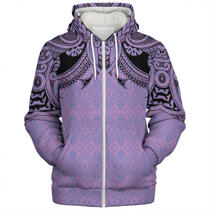 Fiji Sherpa Hoodie Fijian Masi Pacific Tribal Designs