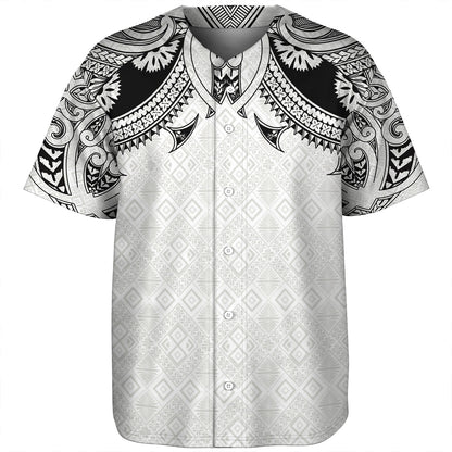 Fiji Baseball Shirt Fijian Masi Pacific Tribal Designs