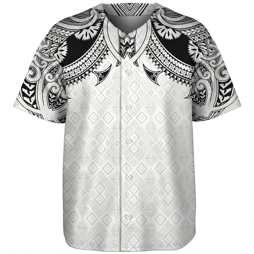 Fiji Baseball Shirt Fijian Masi Pacific Tribal Designs