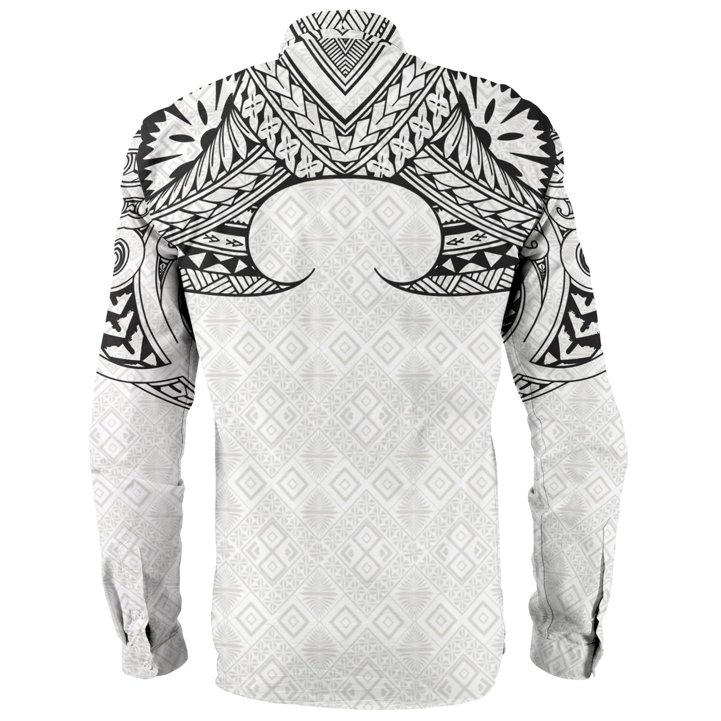 Fiji Long Sleeve Shirt Fijian Masi Pacific Tribal Designs