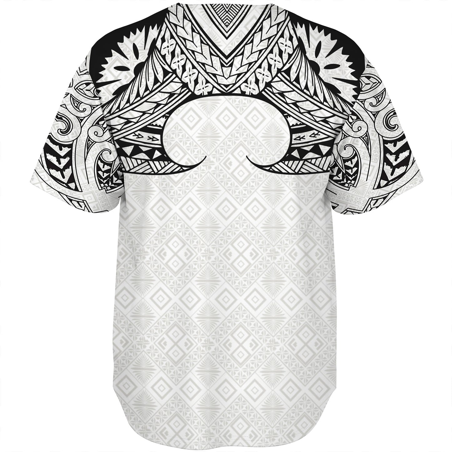 Fiji Baseball Shirt Fijian Masi Pacific Tribal Designs