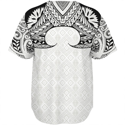 Fiji Baseball Shirt Fijian Masi Pacific Tribal Designs