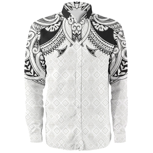 Fiji Long Sleeve Shirt Fijian Masi Pacific Tribal Designs