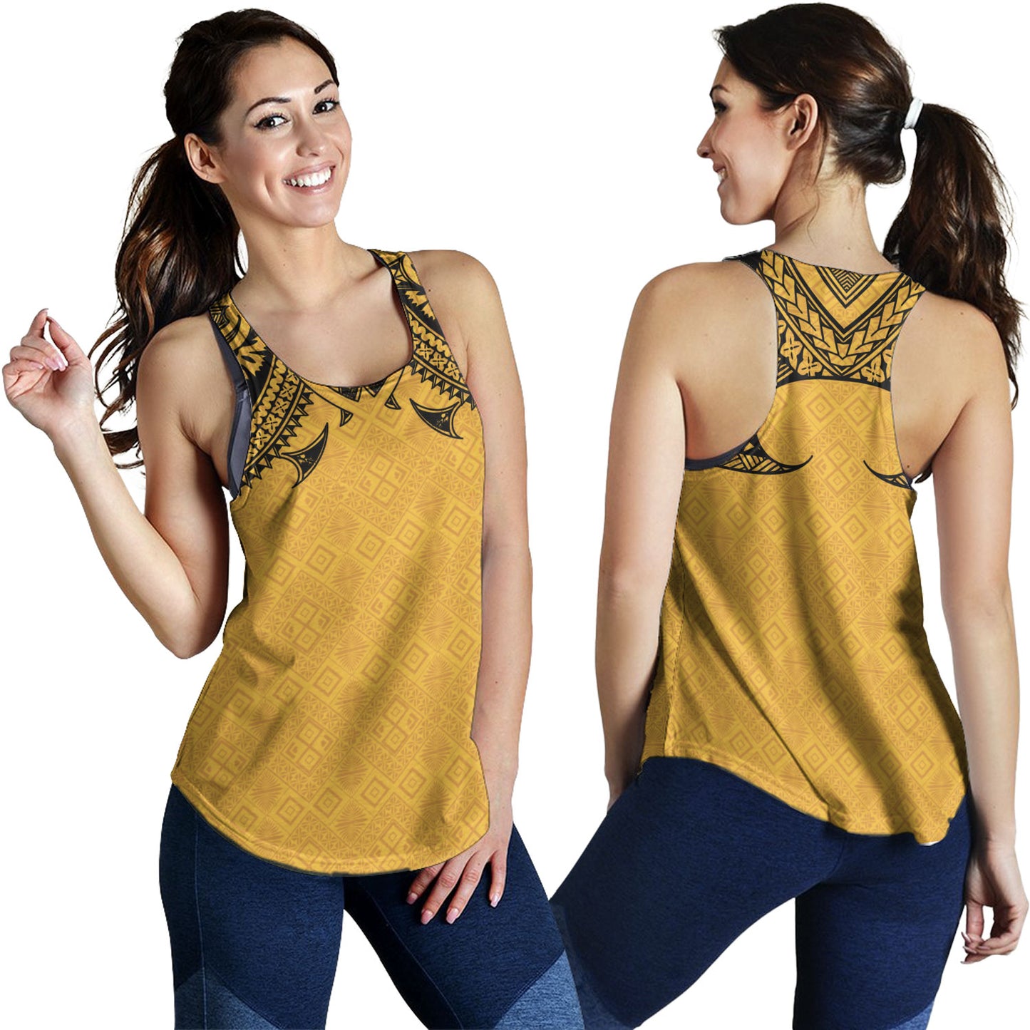 Fiji Women Tank Fijian Masi Pacific Tribal Designs