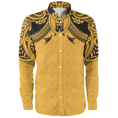 Fiji Long Sleeve Shirt Fijian Masi Pacific Tribal Designs