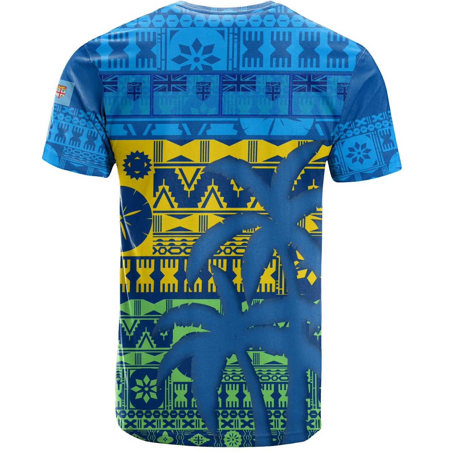 Fiji T-Shirt Fijian Tapa Patterns Palm Tree Design