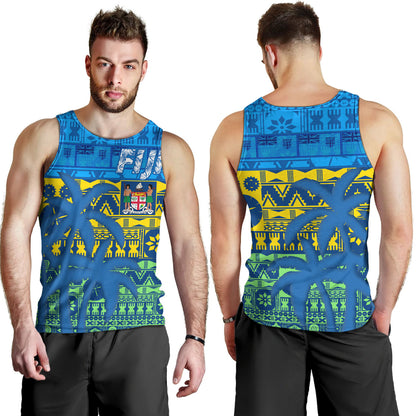 Fiji Tank Top Fijian Tapa Patterns Palm Tree Design