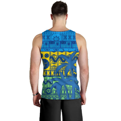 Fiji Tank Top Fijian Tapa Patterns Palm Tree Design