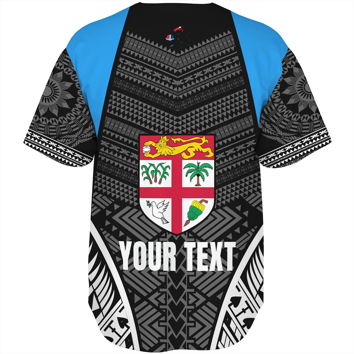Fiji Baseball Shirt - Custom Fijian Tapa Patterns Sport Style