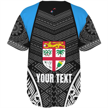 Fiji Baseball Shirt - Custom Fijian Tapa Patterns Sport Style