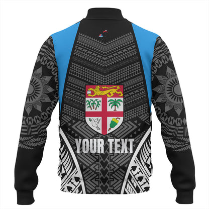 Fiji Baseball Jacket - Custom Fijian Tapa Patterns Sport Style