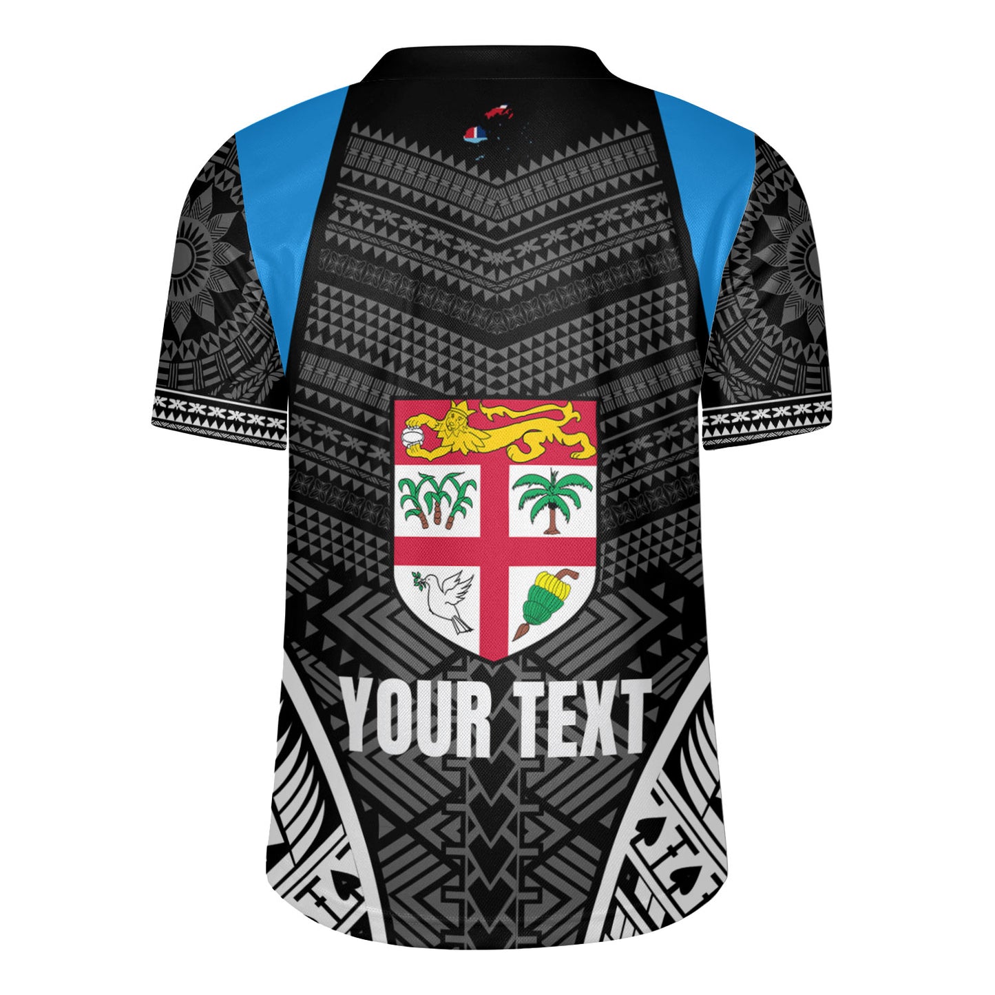 Fiji Rugby Jersey - Custom Fijian Tapa Patterns Sport Style