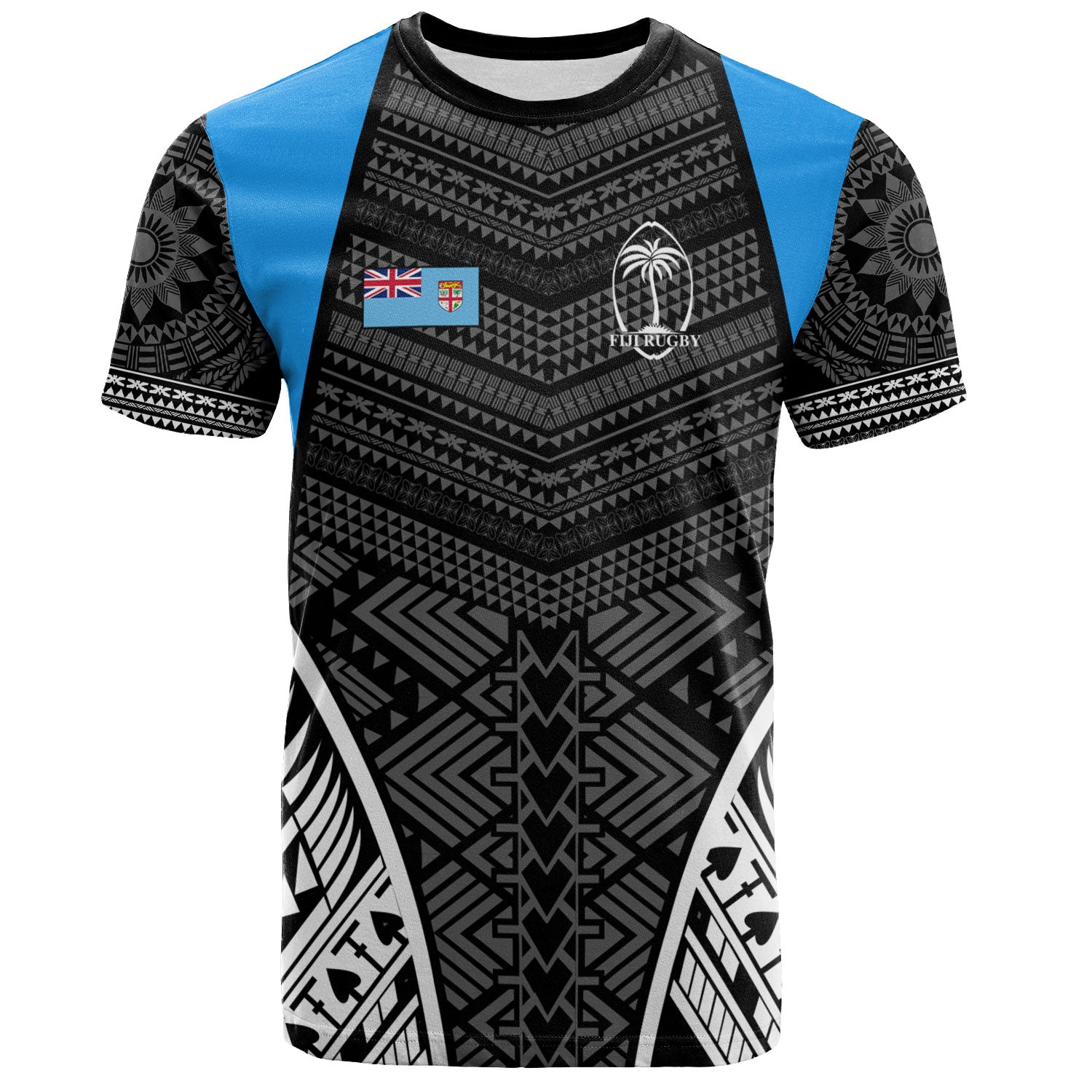 Fiji T-Shirt - Custom Fijian Tapa Patterns Sport Style