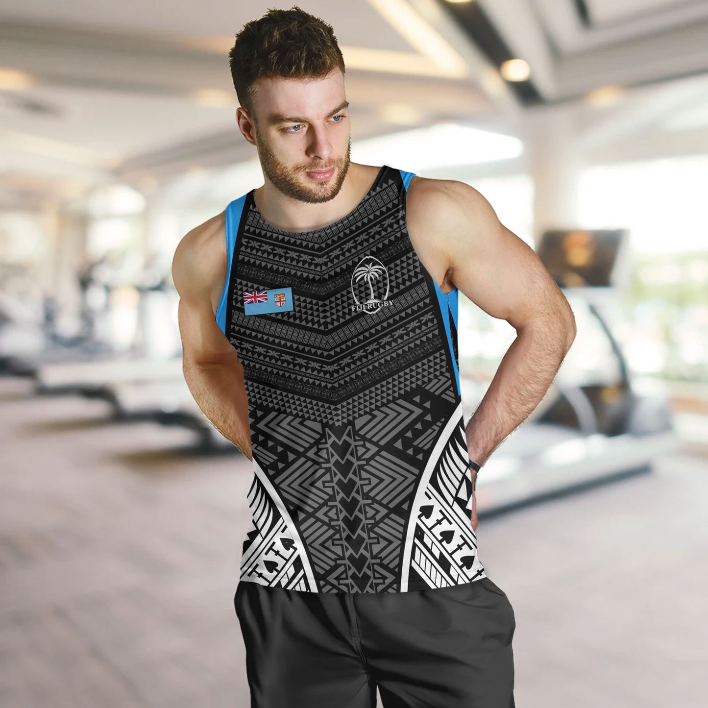 Fiji Tank Top - Custom Fijian Tapa Patterns Sport Style
