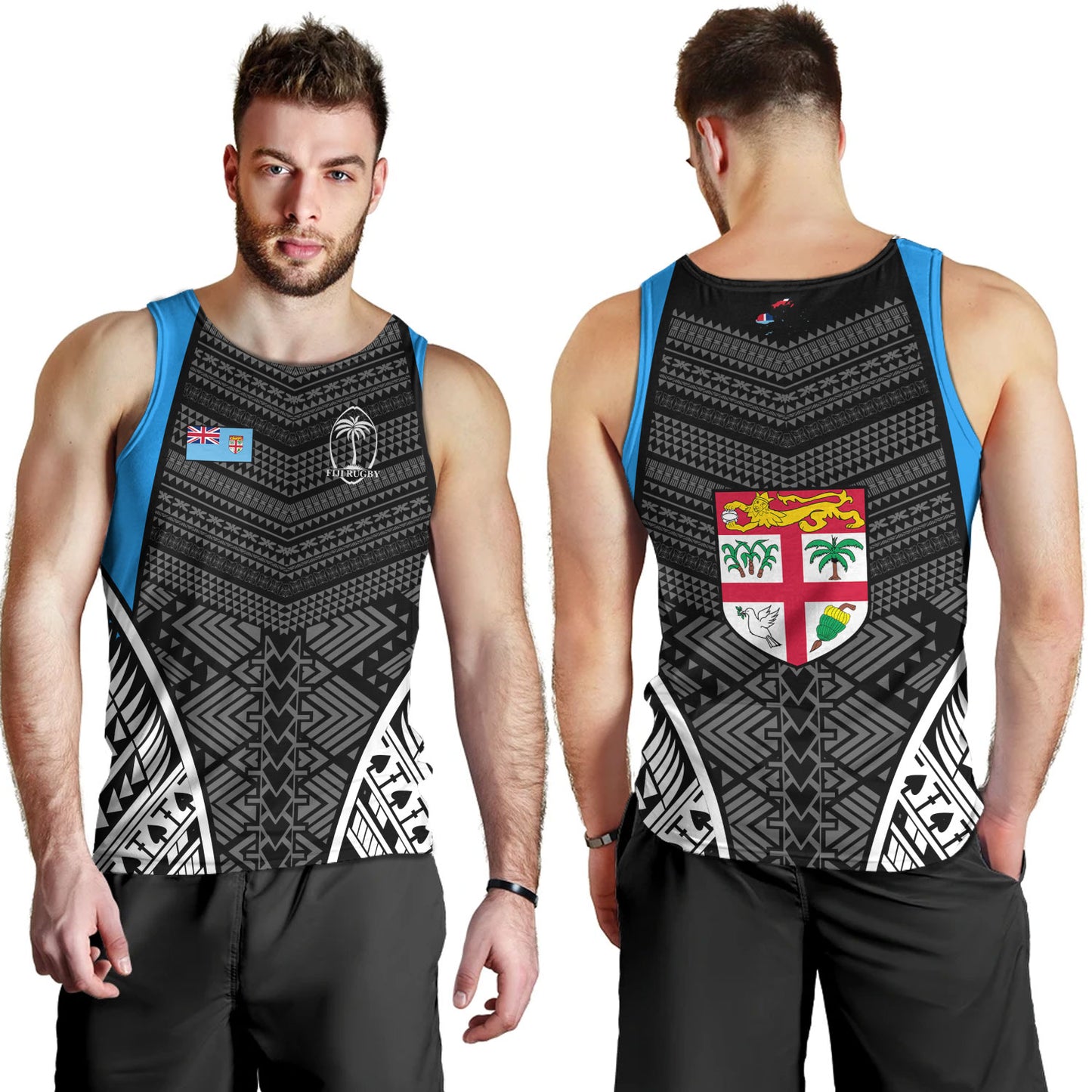 Fiji Tank Top - Custom Fijian Tapa Patterns Sport Style