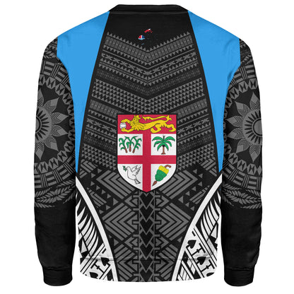 Fiji Sweatshirt - Custom Fijian Tapa Patterns Sport Style