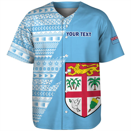 Fiji Custom Personalised Baseball Shirt Flash Style