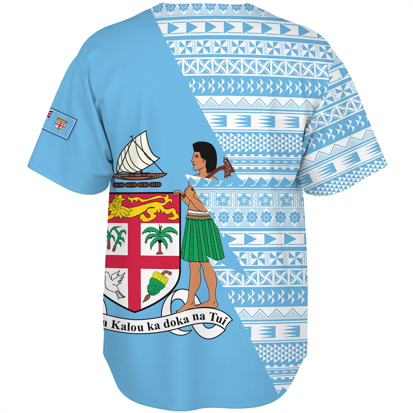 Fiji Custom Personalised Baseball Shirt Flash Style