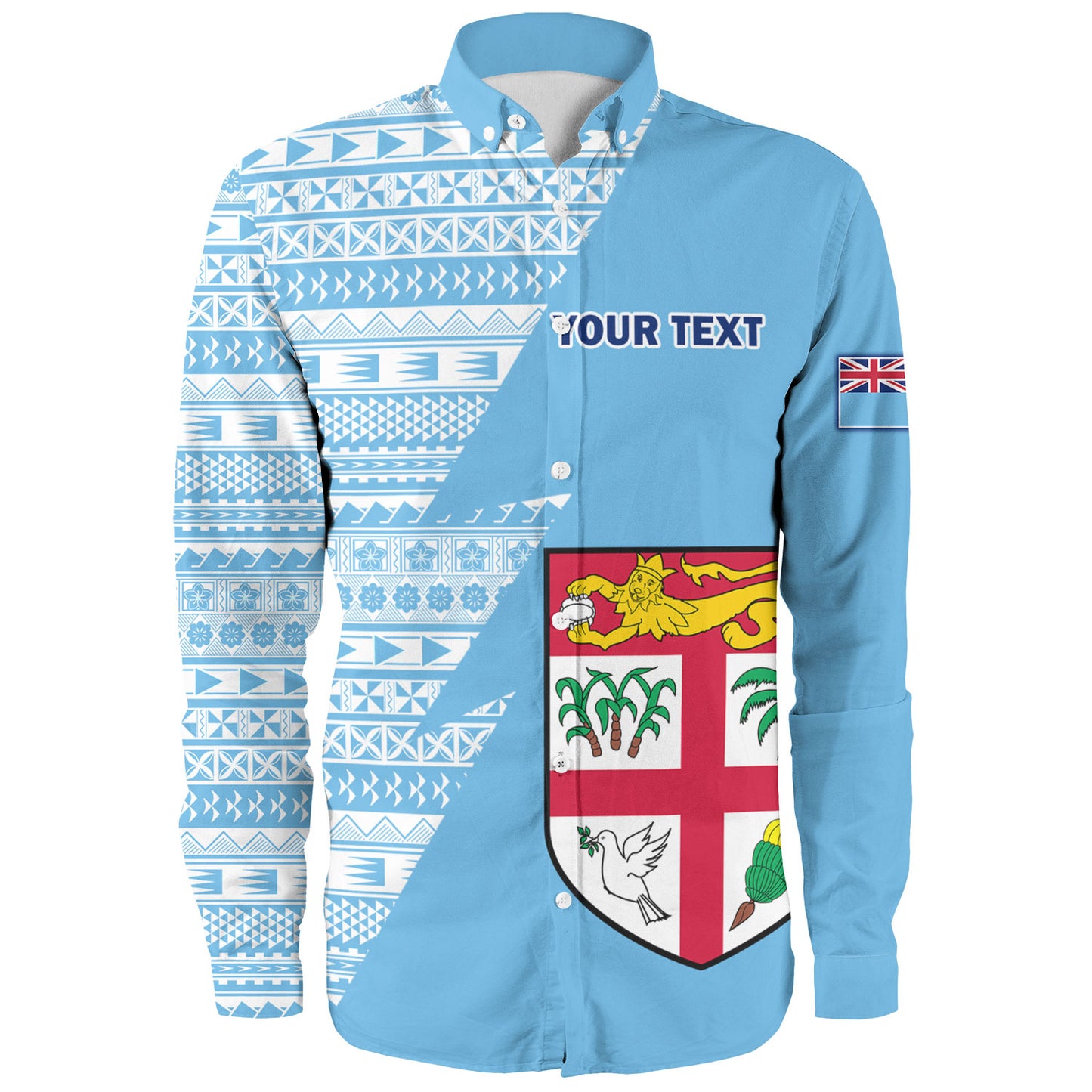 Fiji Custom Personalised Long Sleeve Shirt Flash Style